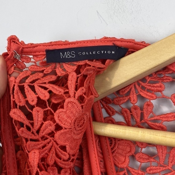 M&S Collection • Lace Sheath Short Sleeve Bodycon Midi Dress - Picture 14 of 16